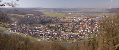 Ausblick auf Bodenwerder von der Königszinne